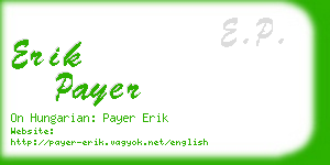 erik payer business card